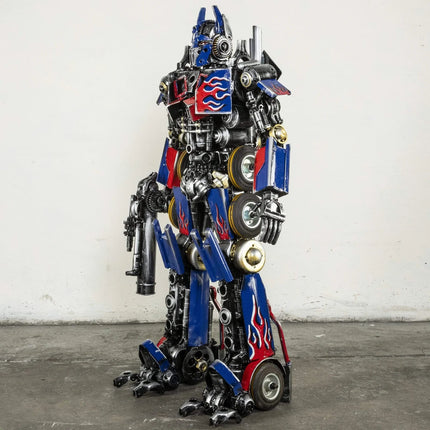 44" Optimus Prime Inspired Recycled Metal Art Sculpture