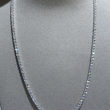 4-Prong Straight-Line Tennis Necklace (Round)