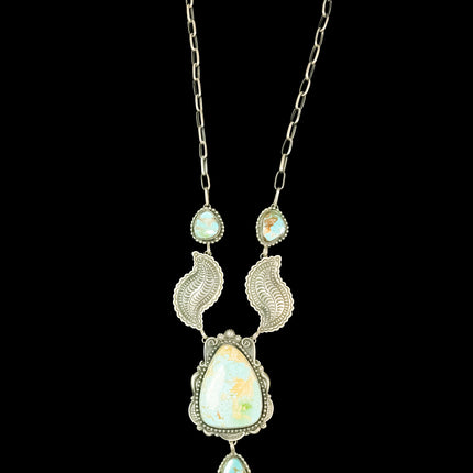 Sterling Silver Navajo Indian Royston turquoise necklace