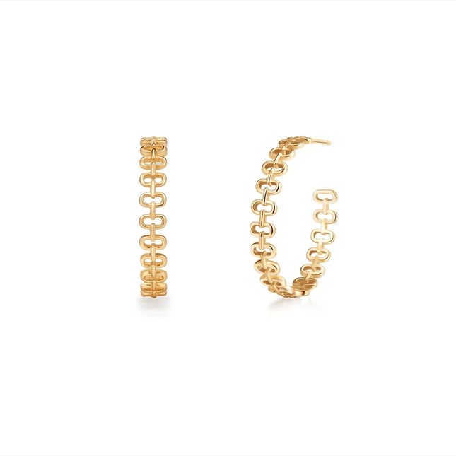Paper Clip C-Hoop Earrings