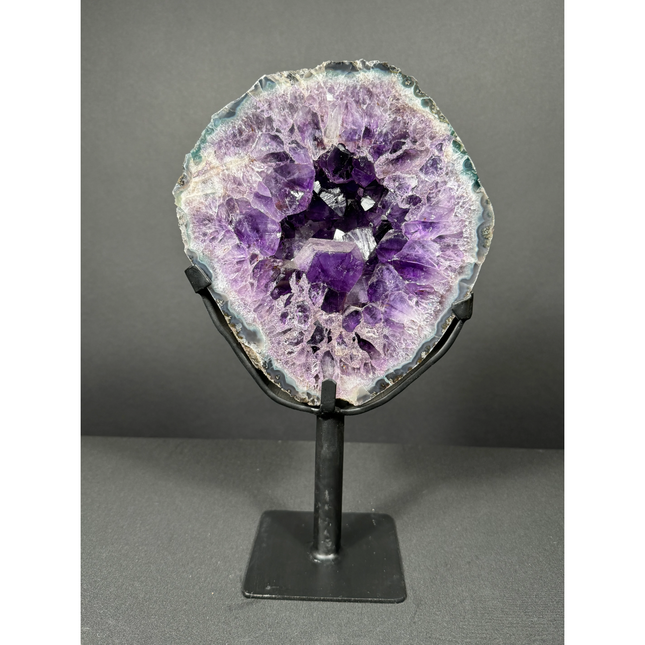 Amethyst Slice on stand