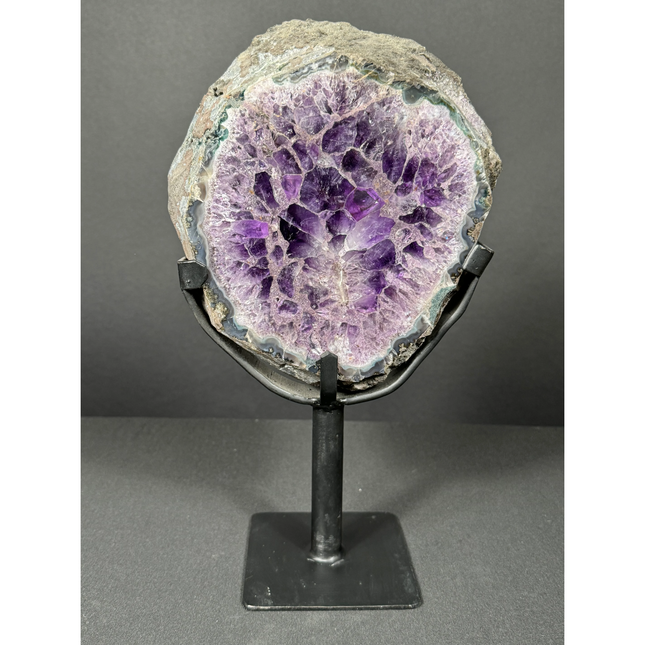 Amethyst Slice on stand