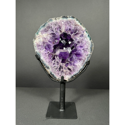 Amethyst Slice on stand