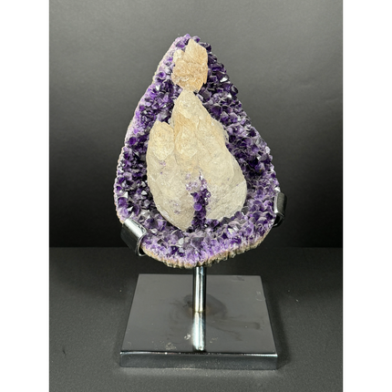 Amethyst with calcite