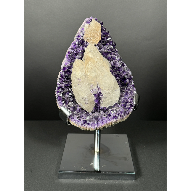 Amethyst with calcite