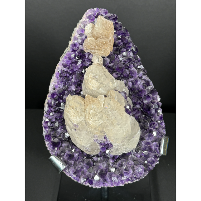 Amethyst with calcite
