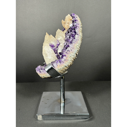 Amethyst with calcite