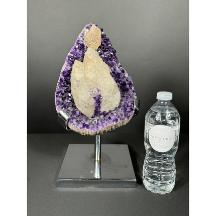 Amethyst with calcite