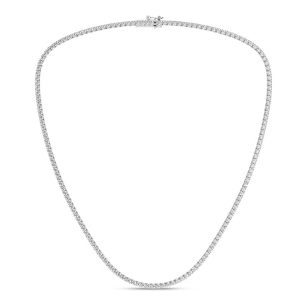 4-Prong Straight-Line Tennis Necklace (Round)