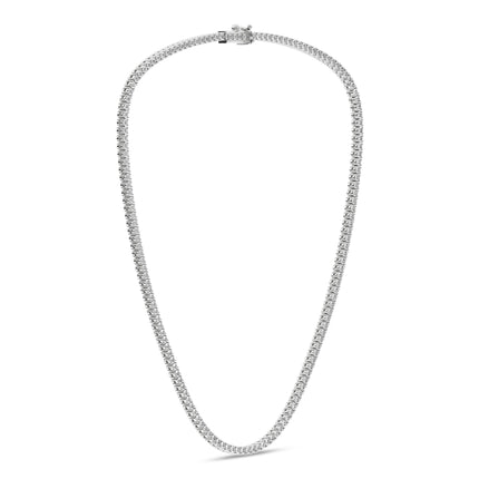 4-Prong Straight-Line Tennis Necklace (Round)