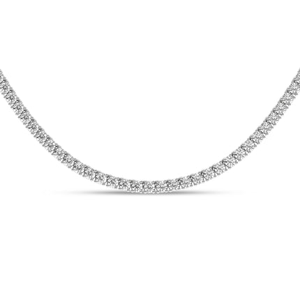 4-Prong Straight-Line Tennis Necklace (Round)