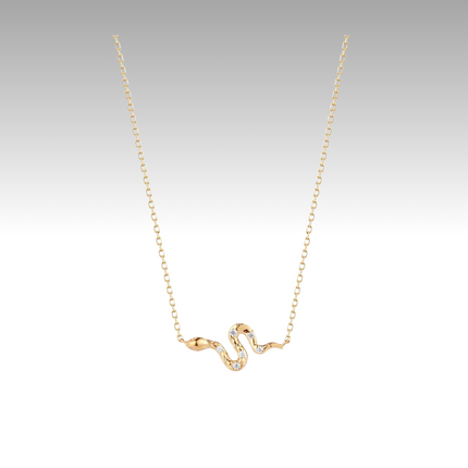 NEFERTITI | Diamond Snake Necklace