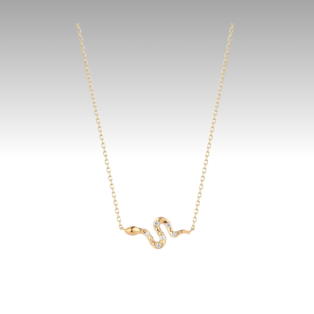NEFERTITI | Diamond Snake Necklace