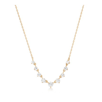 ROSE CUT WHITE SAPPHIRE NECKLACE