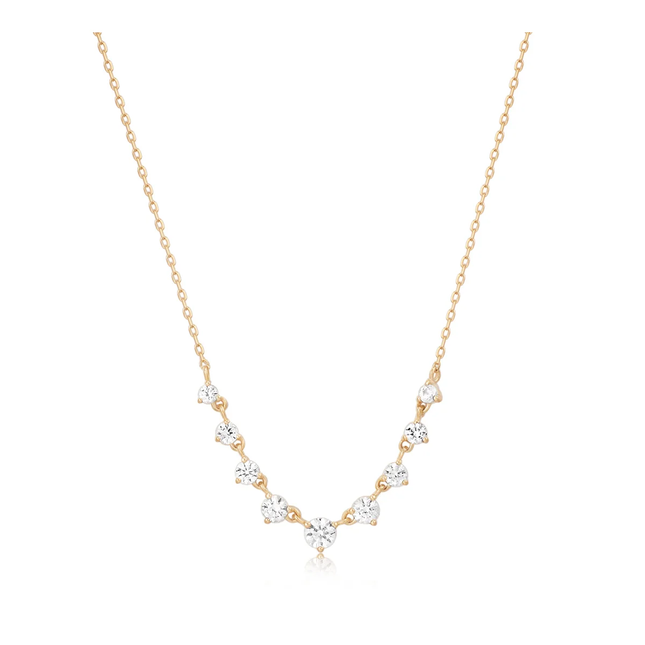 ROSE CUT WHITE SAPPHIRE NECKLACE