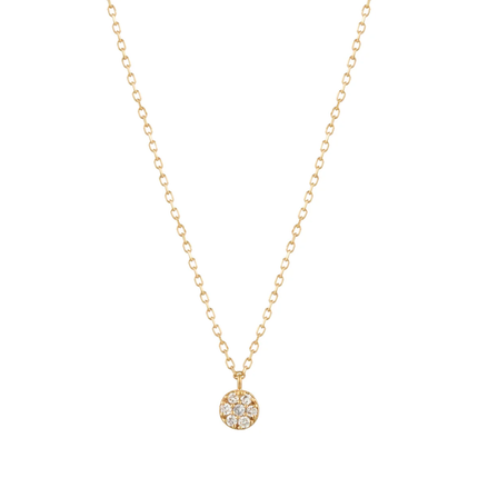 DIAMOND DISK NECKLACE