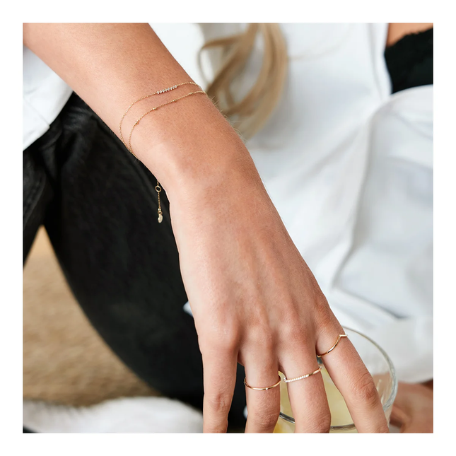 LAB GROWN DIAMOND WISHBONE BRACELET
