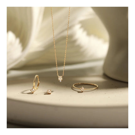 White Pearl & White Sapphire Necklace