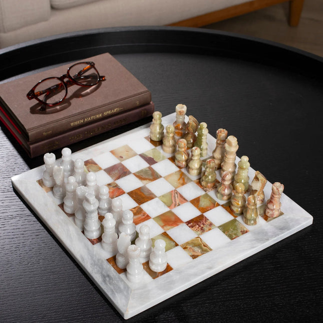 Green Onyx Chess Set