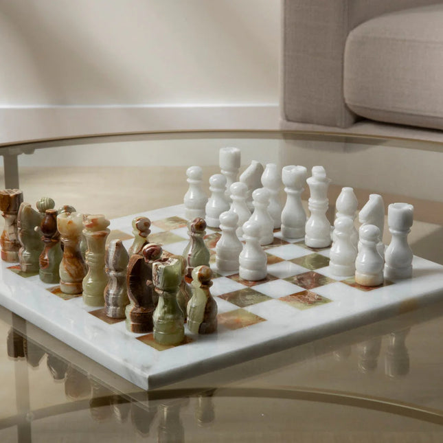 Green Onyx Chess Set