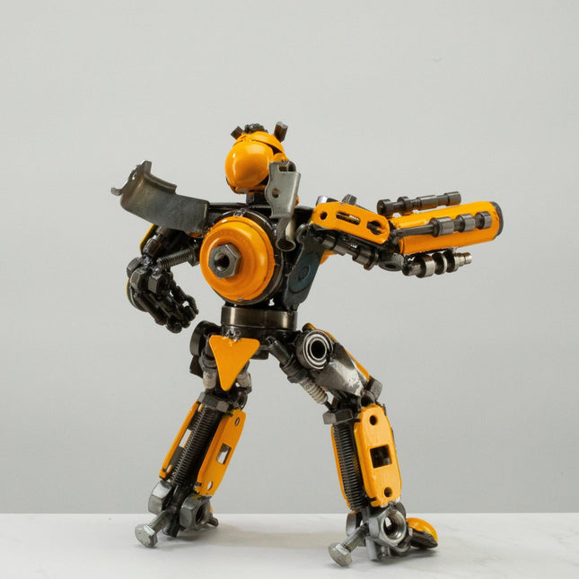 TRANSFORMER INSPIRED METAL ART SCULPTURE 14" BUMBLE BEE