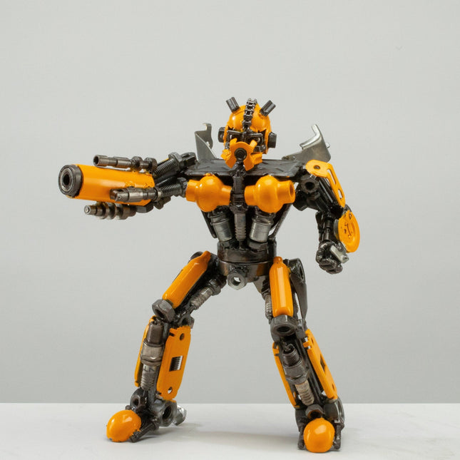 TRANSFORMER INSPIRED METAL ART SCULPTURE 14" BUMBLE BEE